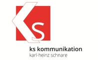 Logo von KS Kommunikation mit dem Text